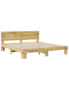 Struttura Letto con Testiera senza Materasso 180x200 cm 2