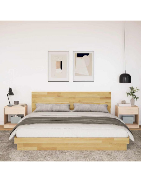 Struttura Letto con Testiera senza Materasso 200x200 cm