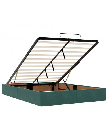 Struttura Letto Pouf con Materassi 140x200 cm in Velluto