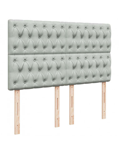 Struttura Letto Pouf con Materassi 140x200 cm in Velluto