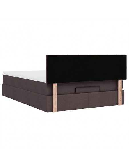 Struttura Letto Pouf con Materasso 140x190 cm in Tessuto