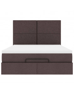Struttura Letto Pouf con Materasso 140x190 cm in Tessuto