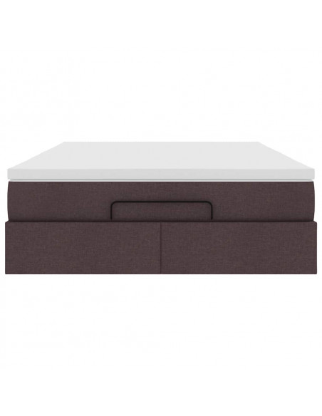Struttura Letto Pouf con Materasso 140x190 cm in Tessuto