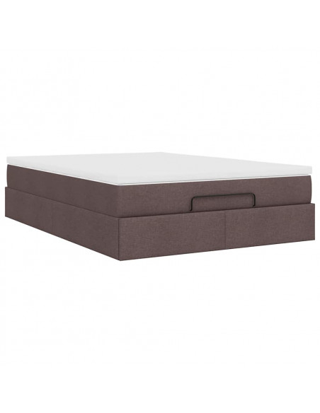 Struttura Letto Pouf con Materasso 140x190 cm in Tessuto