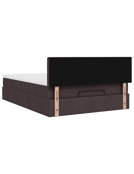 Struttura Letto Pouf con Materasso 140x190 cm in Tessuto