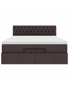 Struttura Letto Pouf con Materasso 140x190 cm in Tessuto