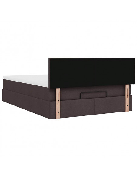 Struttura Letto Pouf con Materasso 140x190 cm in Tessuto