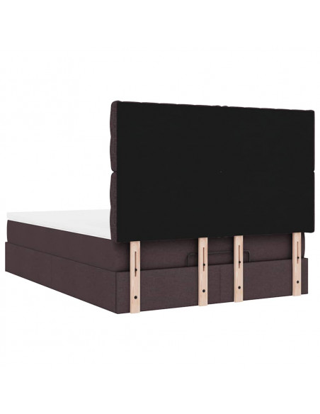 Struttura Letto Pouf con Materasso 140x190 cm in Tessuto