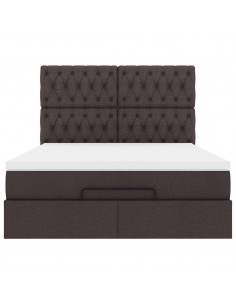 Struttura Letto Pouf con Materasso 140x190 cm in Tessuto