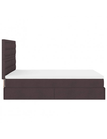 Struttura Letto Pouf con Materasso 140x190 cm in Tessuto