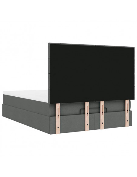 Struttura Letto Pouf con Materasso 140x190 cm in Tessuto