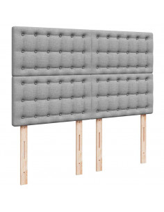 Struttura Letto Pouf con Materasso 140x190 cm in Tessuto 2