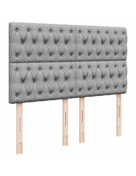 Struttura Letto Pouf con Materasso 140x190 cm in Tessuto