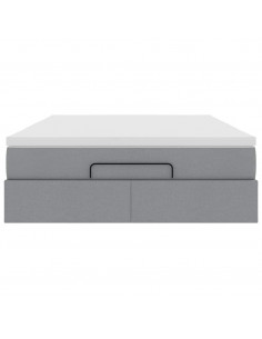 Struttura Letto Pouf con Materasso 140x190 cm in Tessuto