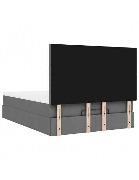 Struttura Letto Pouf con Materasso 140x190 cm in Tessuto