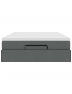 Struttura Letto Pouf con Materasso 140x190 cm in Tessuto