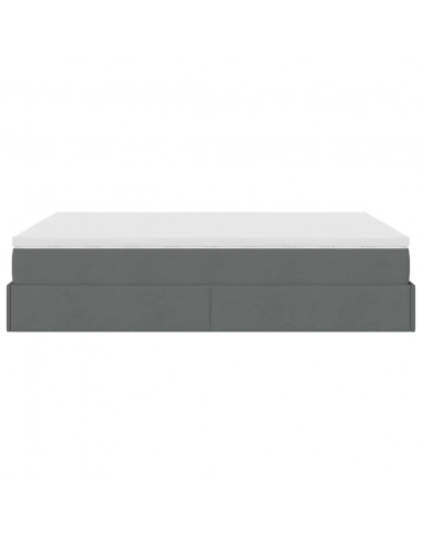 Struttura Letto Pouf con Materasso 140x190 cm in Tessuto