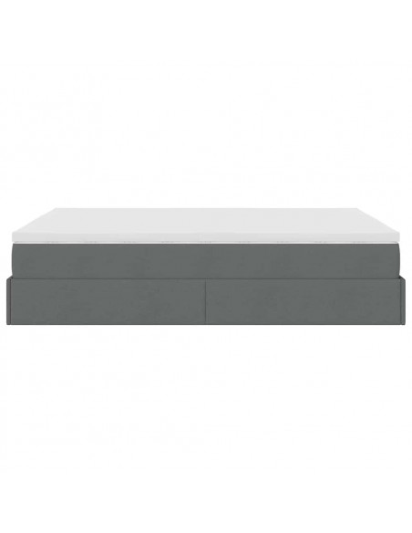 Struttura Letto Pouf con Materasso 140x190 cm in Tessuto