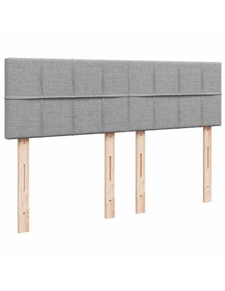 Struttura Letto Pouf con Materasso 140x190 cm in Tessuto