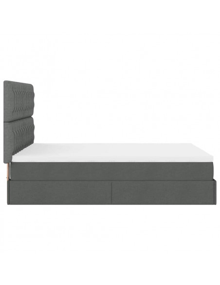 Struttura Letto Pouf con Materasso 140x190 cm in Tessuto