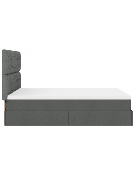 Struttura Letto Pouf con Materasso 140x190 cm in Tessuto