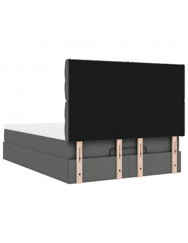 Struttura Letto Pouf con Materasso 140x190 cm in Tessuto