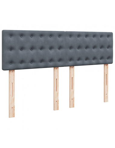 Struttura Letto Pouf con Materasso 140x190 cm Velluto