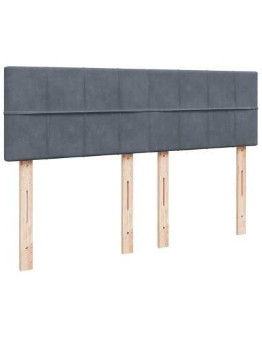 Struttura Letto Pouf con Materasso 140x190 cm Velluto