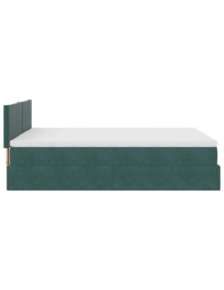 Struttura Letto Pouf con Materasso 140x200 cm in Velluto