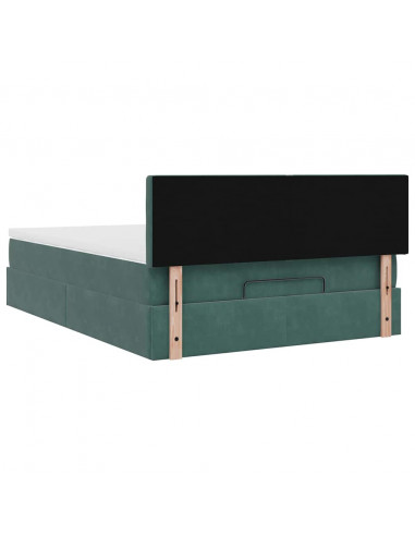 Struttura Letto Pouf con Materasso 140x200 cm in Velluto