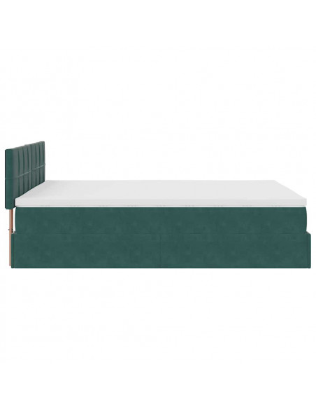 Struttura Letto Pouf con Materasso 140x200 cm in Velluto