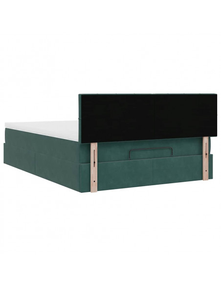 Struttura Letto Pouf con Materasso 140x200 cm in Velluto
