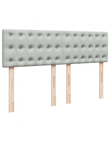 Struttura Letto Pouf con Materasso 140x200 cm in Velluto