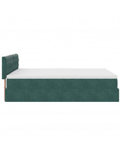 Struttura Letto Pouf con Materasso 140x200 cm in Velluto 2