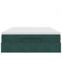 Struttura Letto Pouf con Materasso 140x200 cm in Velluto