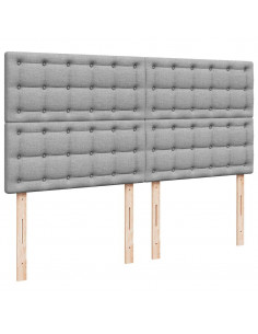 Struttura Letto Pouf con Materasso Tortora 180x200cm in Tessuto 2