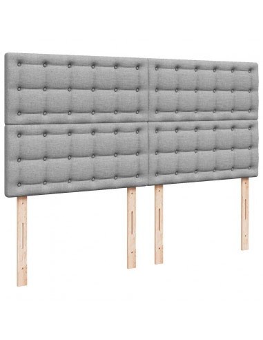 Struttura Letto Pouf con Materasso Tortora 180x200cm in Tessuto