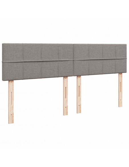 Struttura Letto Pouf con Materasso Tortora 180x200cm in Tessuto