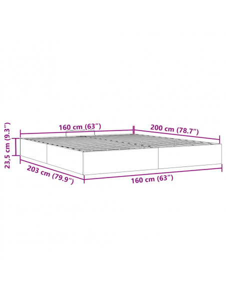 Struttura Letto Pouf senza Materasso Rosa 160x200 cm in Velluto