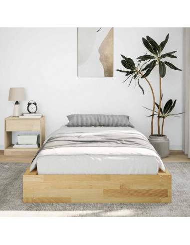 Struttura Letto Senza Materasso 100x200 cm in Legno di Rovere