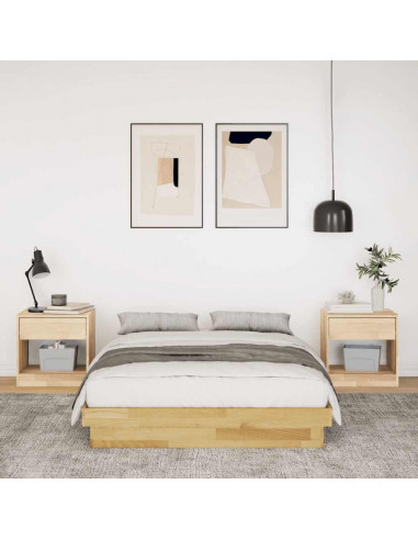 Struttura Letto Senza Materasso 120x190 cm in Legno di Rovere