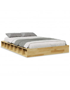 Struttura Letto Senza Materasso 120x190 cm in Legno di Rovere
