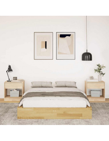 Struttura Letto Senza Materasso 120x190 cm in Legno di Rovere