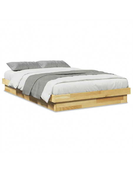 Struttura Letto Senza Materasso 120x200 cm in Legno di Rovere