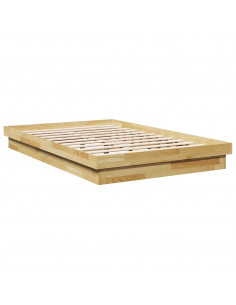 Struttura Letto Senza Materasso 120x200 cm in Legno di Rovere 2