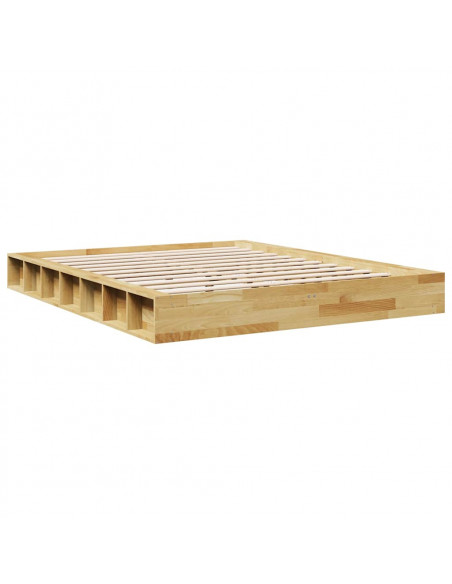 Struttura Letto Senza Materasso 140x190 cm in Legno di Rovere