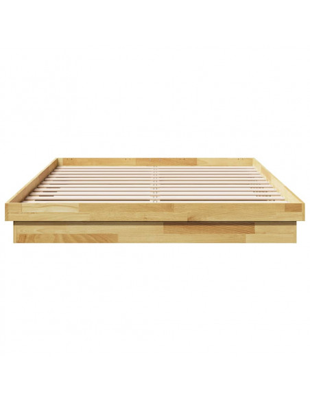 Struttura Letto Senza Materasso 140x200 cm in Legno di Rovere