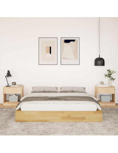 Struttura Letto Senza Materasso 150x200 cm in Legno di Rovere