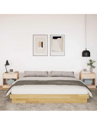 Struttura Letto Senza Materasso 180x200 cm in Legno di Rovere