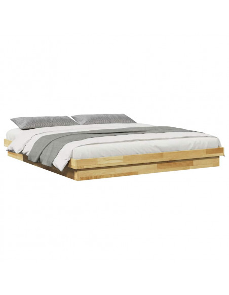 Struttura Letto Senza Materasso 180x200 cm in Legno di Rovere